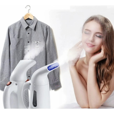 Plancha Vaporizadora Portátil 2 en 1: ¡Ropa impecable y cuidado facial en minutos!👕💨🧖‍♀️